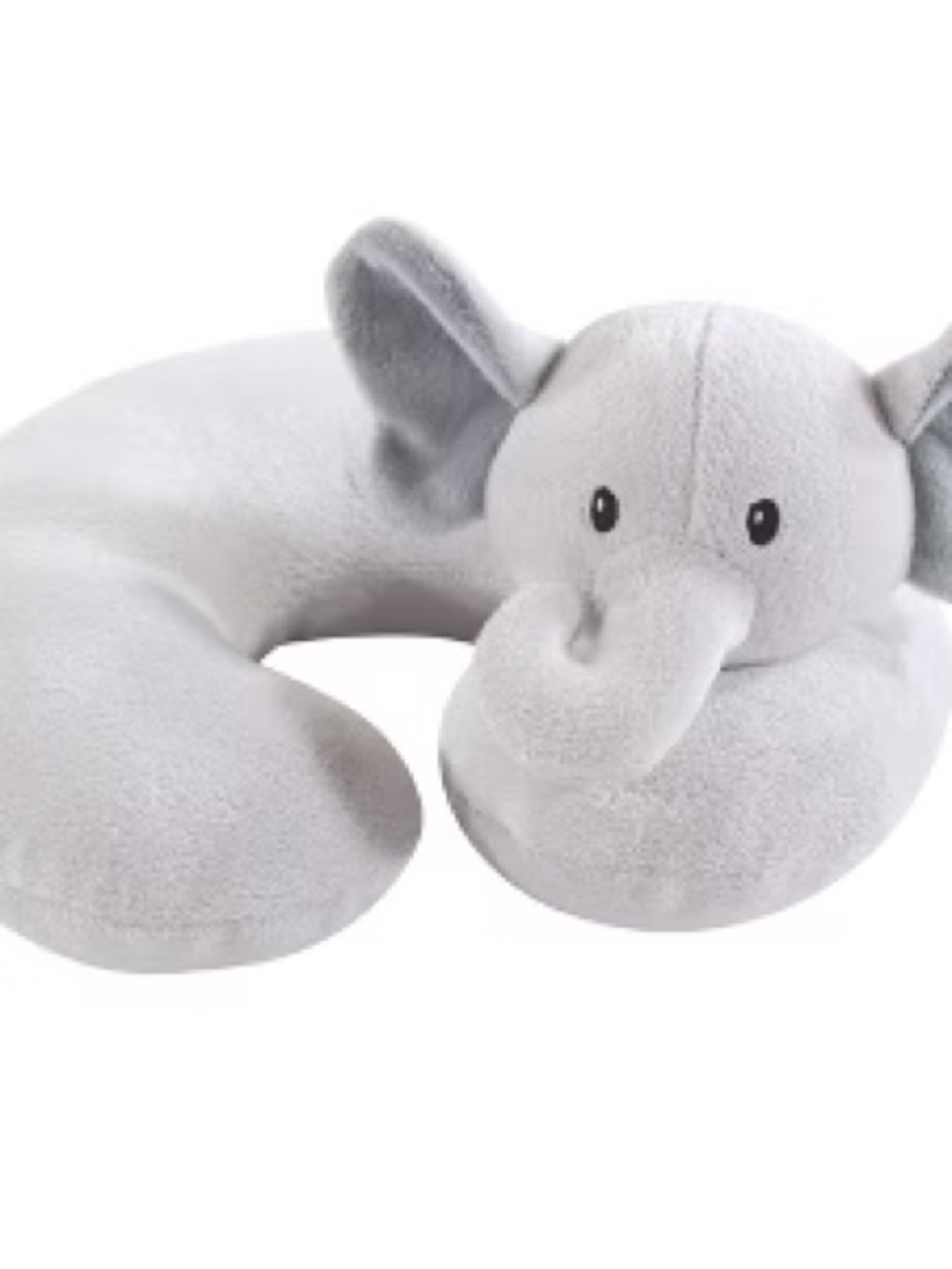 Hudson Baby Light Grey Elephant Neck Pillow for babies